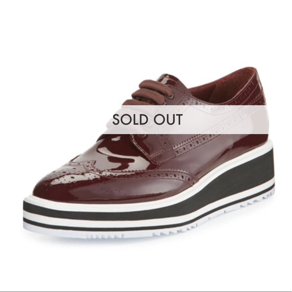 Prada lace up creepers